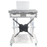 Modular Mobile Media TV DJ Station Booth for ProX XT-GRU Rapid Grid Modular System and base plate with wheels