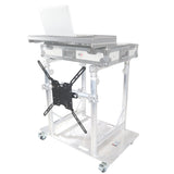 Modular Mobile Media TV DJ Station Booth for ProX XT-GRU Rapid Grid Modular System and base plate with wheels