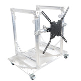 Modular Mobile Media TV DJ Station Booth for ProX XT-GRU Rapid Grid Modular System and base plate with wheels