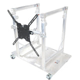 Modular Mobile Media TV DJ Station Booth for ProX XT-GRU Rapid Grid Modular System and base plate with wheels