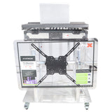 Modular Mobile Media TV DJ Station Booth for ProX XT-GRU Rapid Grid Modular System and base plate with wheels