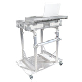 Modular Mobile Media TV DJ Station Booth for ProX XT-GRU Rapid Grid Modular System and base plate with wheels