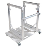 Modular Mobile Media TV DJ Station Booth for ProX XT-GRU Rapid Grid Modular System and base plate with wheels