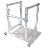 Modular Mobile Media TV DJ Station Booth for ProX XT-GRU Rapid Grid Modular System and base plate with wheels