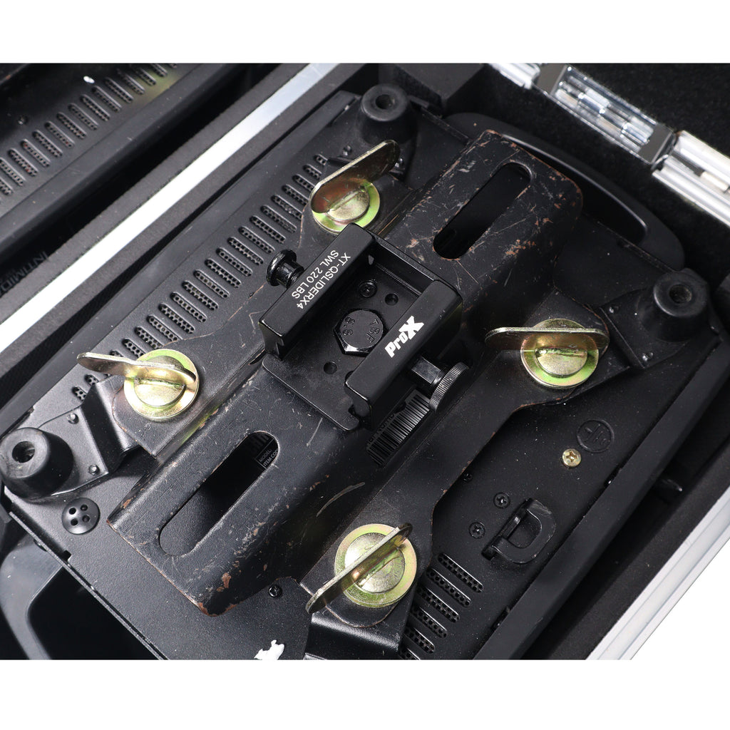 Set of 4 Quick Release Sliding Truss Clamp Mounting Adapters ideal for Fastening Moving Heads