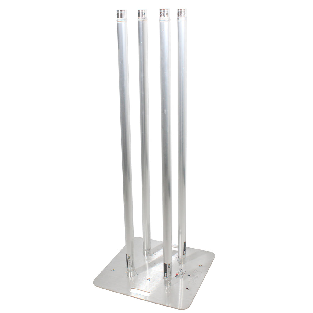 Set of 2 4.92ft Totem Package Includes a 12in Top Plate, 24in Base Plate and Four 1.5m F31 Tubes W-White Scrim Cover