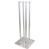 Set of 2 4.92ft Totem Package Includes a 12in Top Plate, 24in Base Plate and Four 1.5m F31 Tubes W-White Scrim Cover