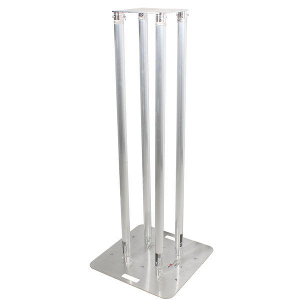 Set of 2 4.92ft Totem Package Includes a 12in Top Plate, 24in Base Plate and Four 1.5m F31 Tubes W-White Scrim Cover