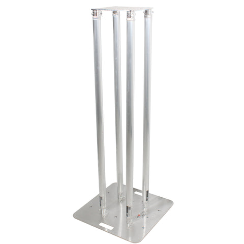 Set of 2 4.92ft Totem Package Includes a 12in Top Plate, 24in Base Plate and Four 1.5m F31 Tubes W-White Scrim Cover