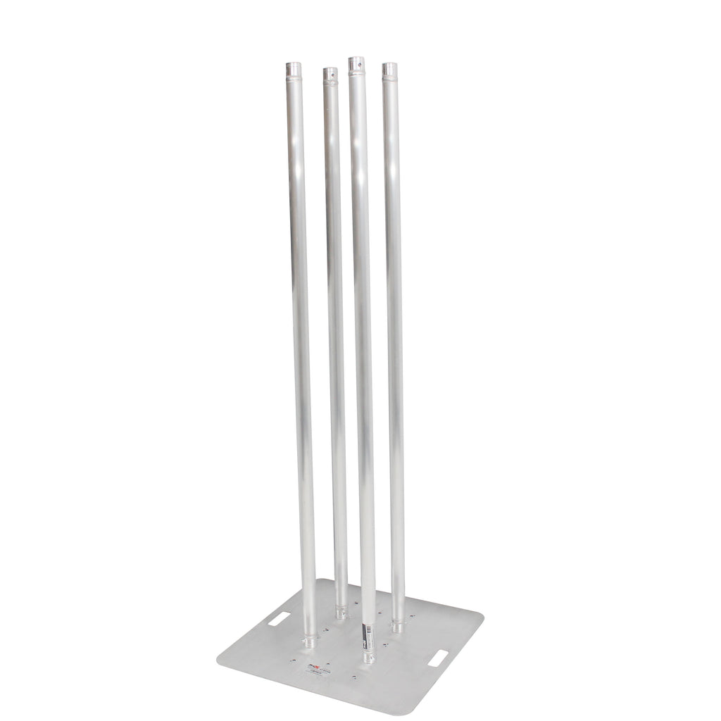 Set of 2 6.56ft Totem Package Includes a 12in Top Plate, 24in Base Plate and Four 2m F31 Tubes W-White Scrim Cover