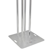 Set of 2 6.56ft Totem Package Includes a 12in Top Plate, 24in Base Plate and Four 2m F31 Tubes W-White Scrim Cover