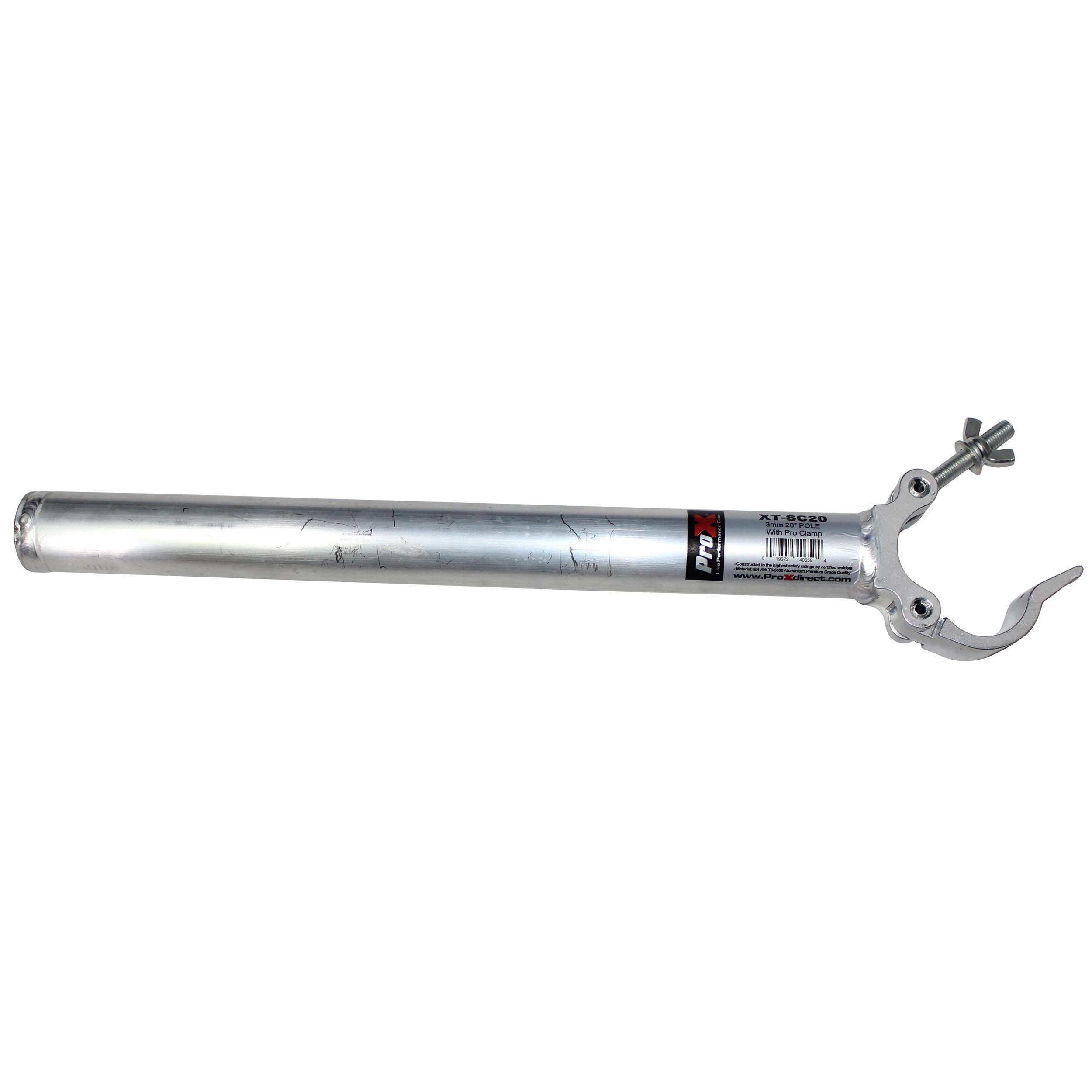 20 inch Extension Pole with Singe Pro Clamp ideal for most Stage Lighting Fixtures