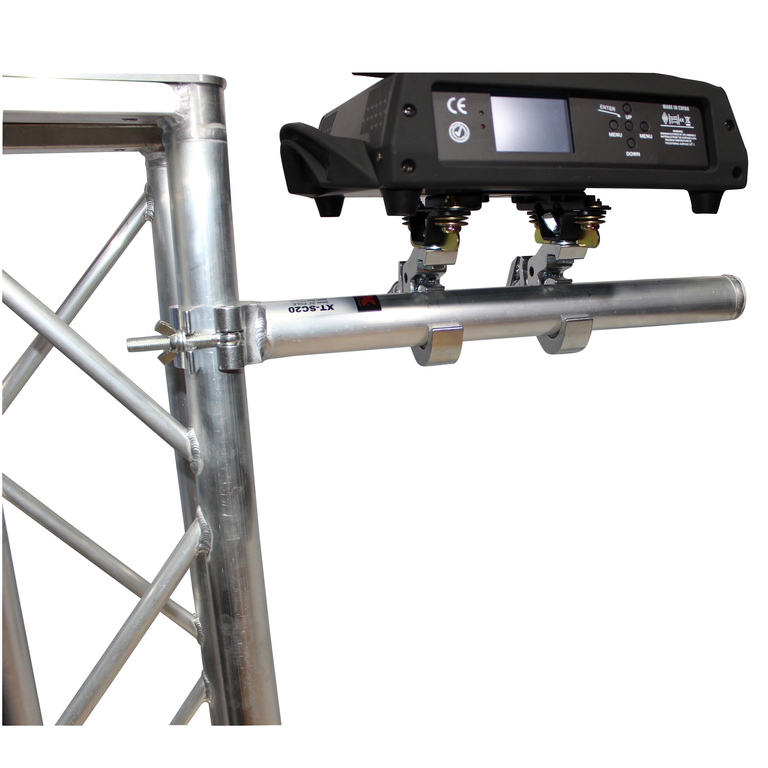20 inch Extension Pole with Singe Pro Clamp ideal for most Stage Lighting Fixtures
