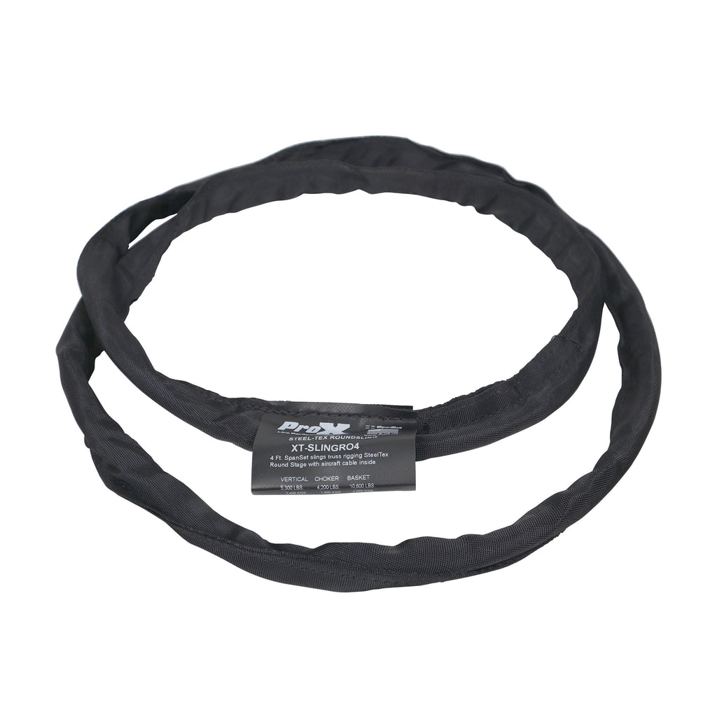 4ft SpanSet slings truss rigging SteelTex™ Round Stage with aircraft steel cable inside - Made in USA