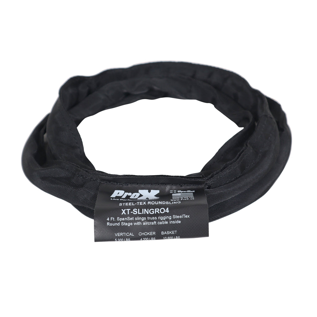 4ft SpanSet slings truss rigging SteelTex™ Round Stage with aircraft steel cable inside - Made in USA
