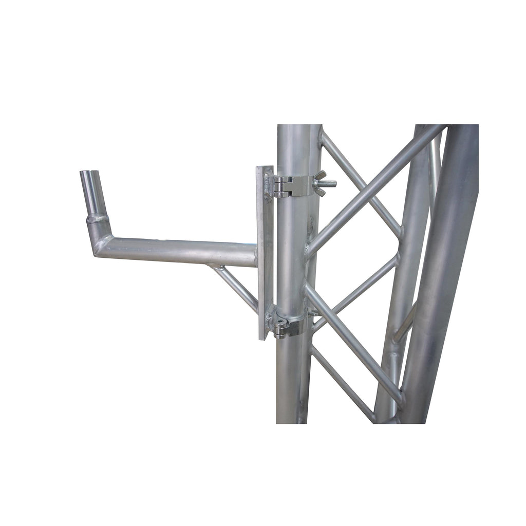 14" Speaker Mounting Pole Extension with Dual 2" Truss Clamps for F31 F32 F34 Truss – 220 lbs Load Capacity