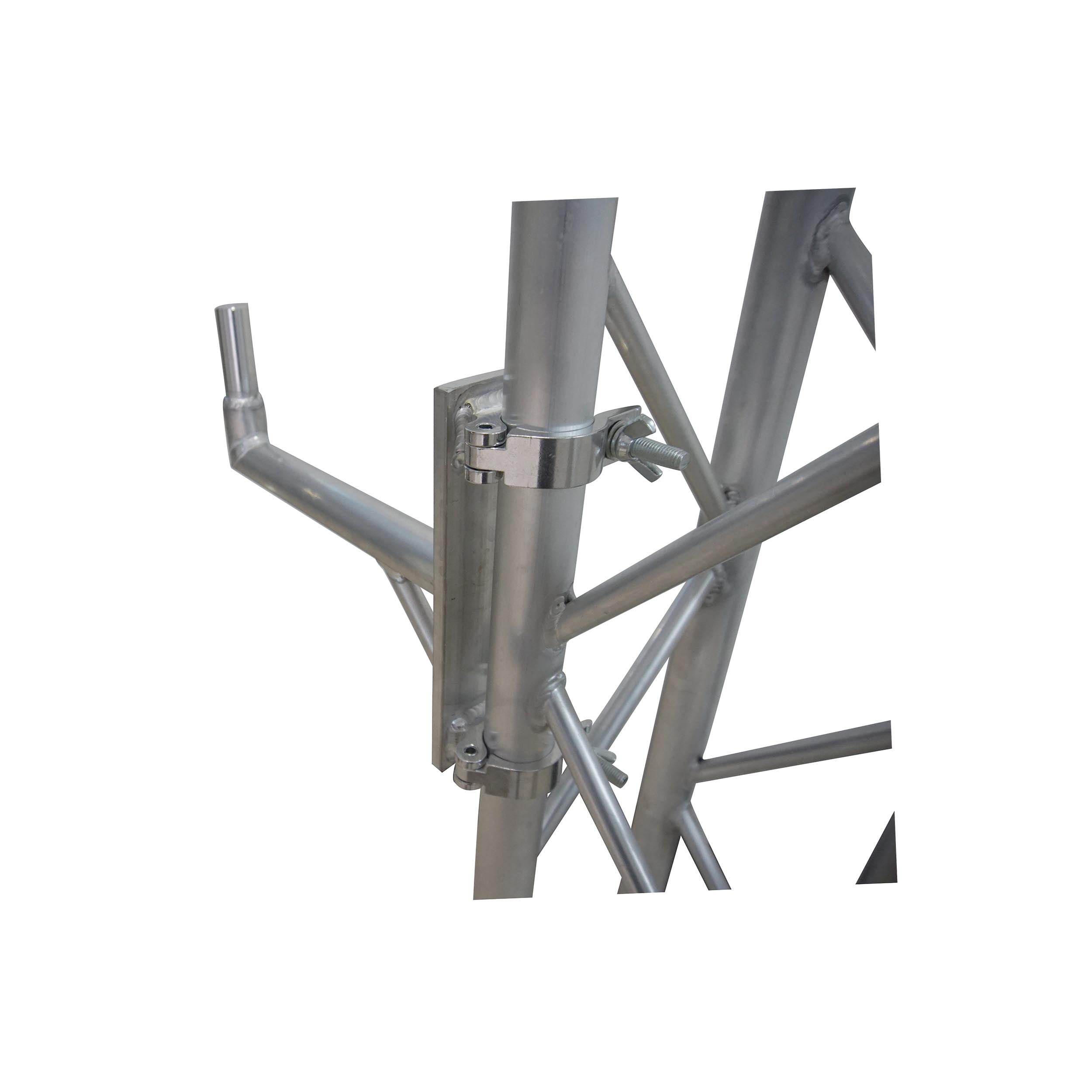 14" Speaker Mounting Pole Extension with Dual 2" Truss Clamps for F31 F32 F34 Truss – 220 lbs Load Capacity