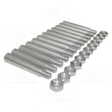 12 Pack Tapered Shear Pin With Threaded Tip And Nut For Conical Coupler