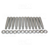 12 Pack Tapered Shear Pin With Threaded Tip And Nut For Conical Coupler
