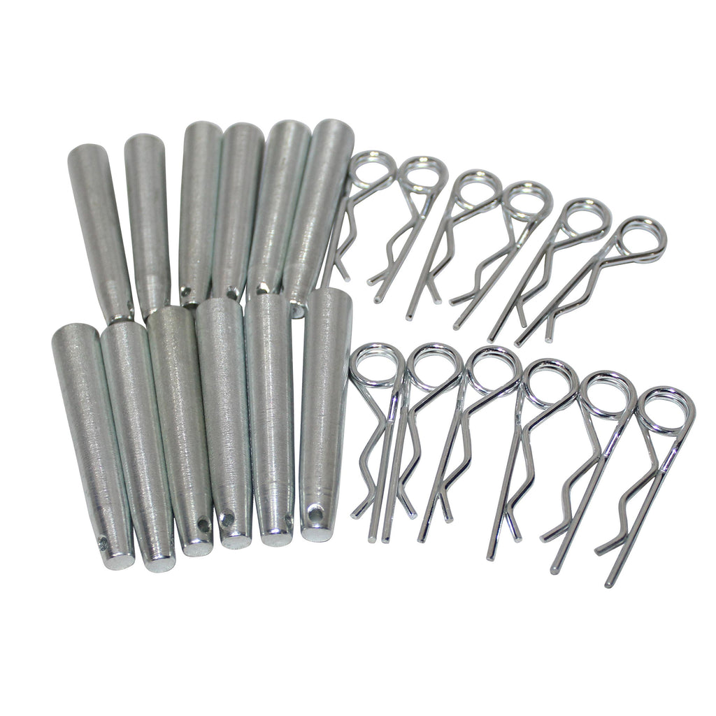 Pack of 12 Safety Pins and R-Clip Connector Sets for connical truss F31 F32 F33 F34