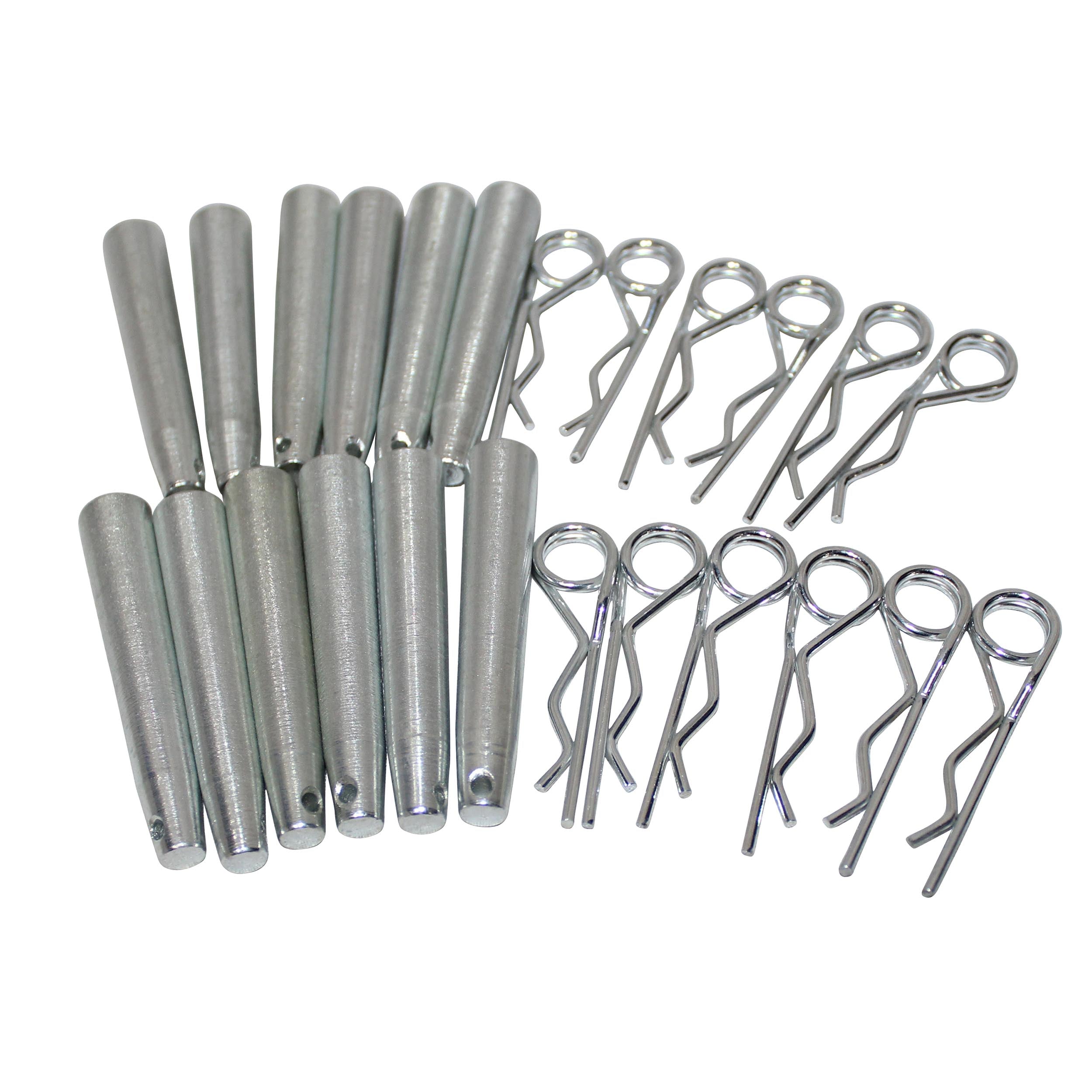 Pack of 12 Safety Pins and R-Clip Connector Sets for connical truss F31 F32 F33 F34