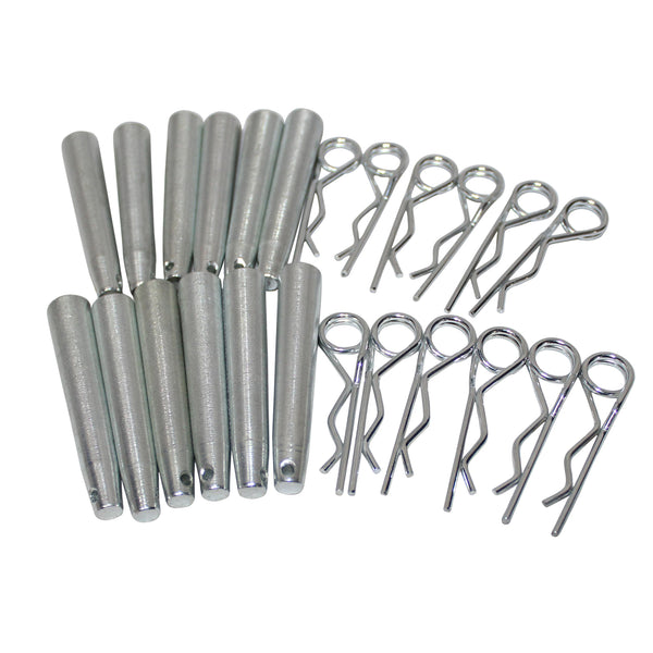 Pack of 12 Safety Pins and R-Clip Connector Sets for connical truss F31 F32 F33 F34