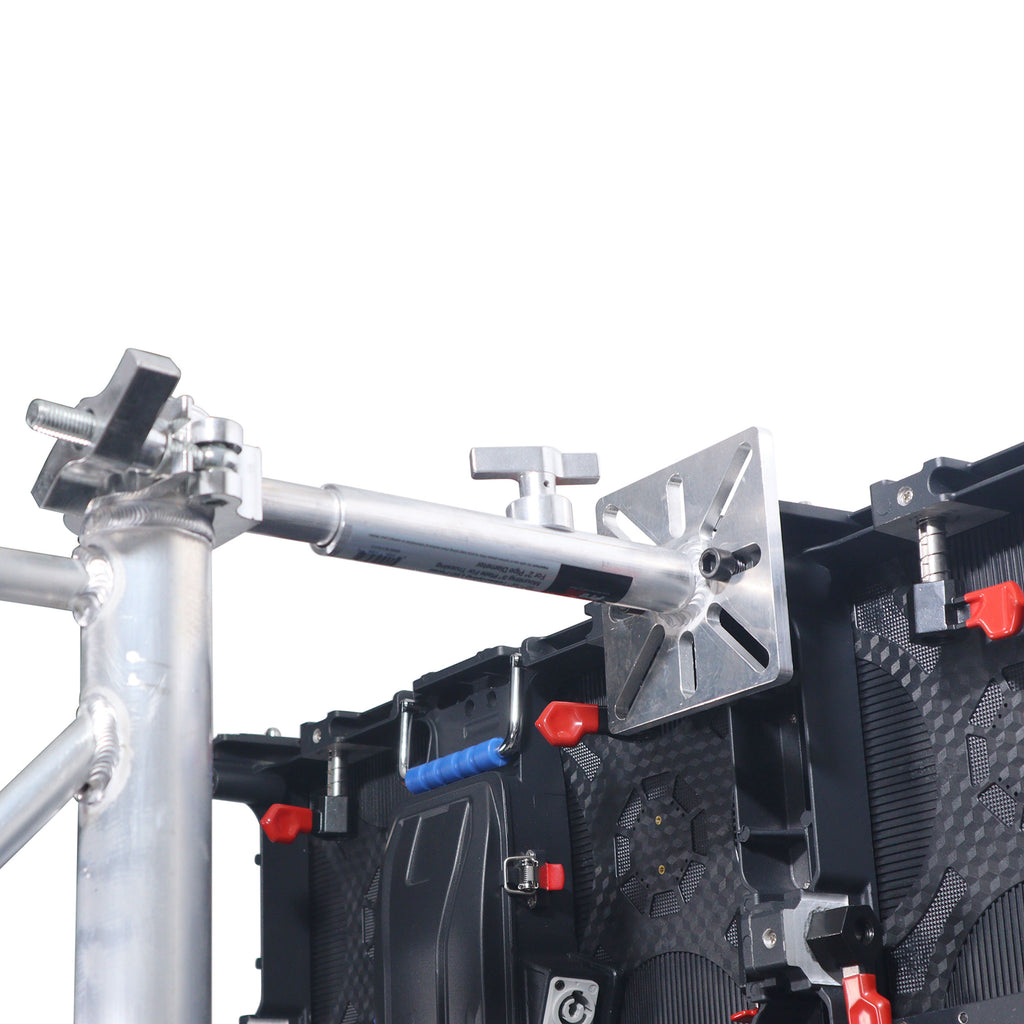 10-13" LED Panel Wall Mounting Plate to Extension 2" Pole Truss Clamp for Ground Stacking and Hanging.
