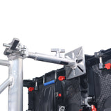10-13" LED Panel Wall Mounting Plate to Extension 2" Pole Truss Clamp for Ground Stacking and Hanging.
