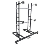 Black 10-13" LED Panel Wall Mounting Plate to Extension 2" Pole Truss Clamp for Ground Stacking and Hanging