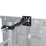 Black 10-13" LED Panel Wall Mounting Plate to Extension 2" Pole Truss Clamp for Ground Stacking and Hanging