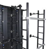 Black 10-13" LED Panel Wall Mounting Plate to Extension 2" Pole Truss Clamp for Ground Stacking and Hanging