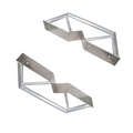 Pair of 8" Center Street Light or Tent Pole Dual Hanging Mount Kit Truss Arm Extension Hexagon Shape 2" OD