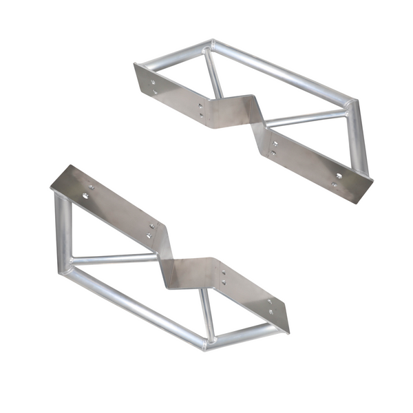 Pair of 8" Center Street Light or Tent Pole Dual Hanging Mount Kit Truss Arm Extension Hexagon Shape 2" OD