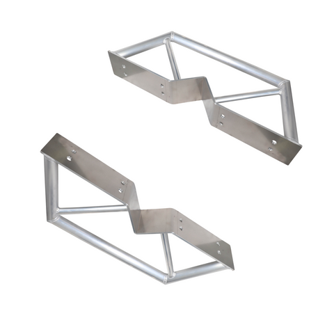 Pair of 8" Center Street Light or Tent Pole Dual Hanging Mount Kit Truss Arm Extension Hexagon Shape 2" OD
