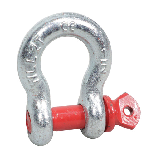 2 Ton 1/2" Galvanized Screw Pin Anchor U Shackle