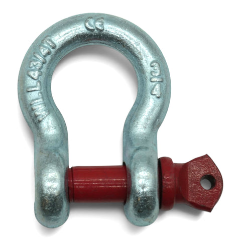 4 3/4 Ton 3/4" 0.75" Galvanized Screw Pin Anchor U Shackle