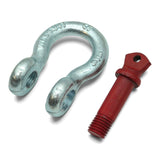 4 3/4 Ton 3/4" 0.75" Galvanized Screw Pin Anchor U Shackle