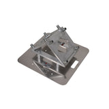VERRAZANO V-Shape Aluminum Truss DJ Table with Elevated Monitor Shelves and 24" Base Plate