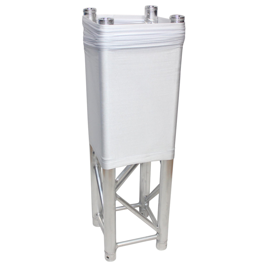 White 3.28Ft 1M Lycra Cover Scrim Sleeve fits 12In. Quad Box Truss Segment