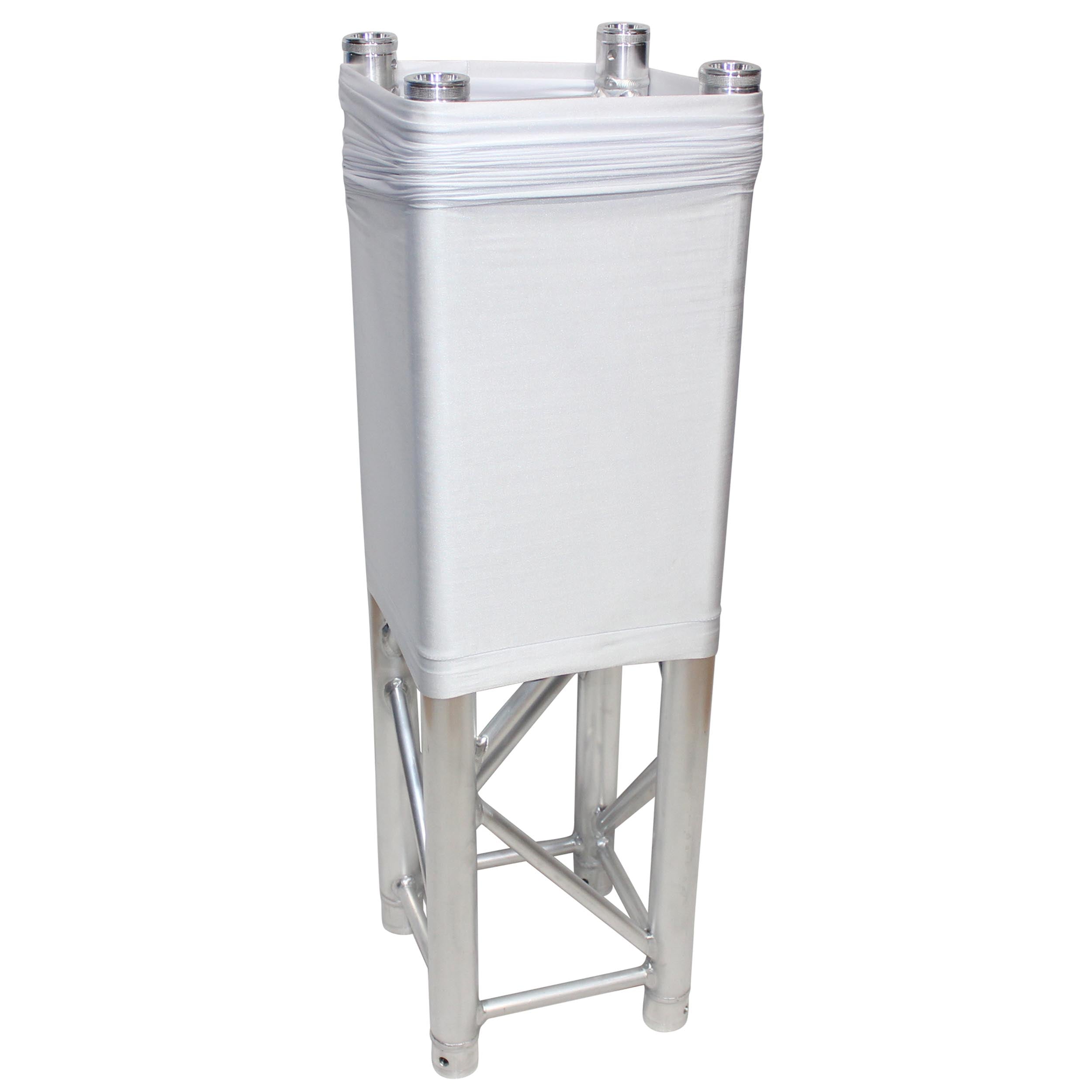 White 3.28Ft 1M Lycra Cover Scrim Sleeve fits 12In. Quad Box Truss Segment