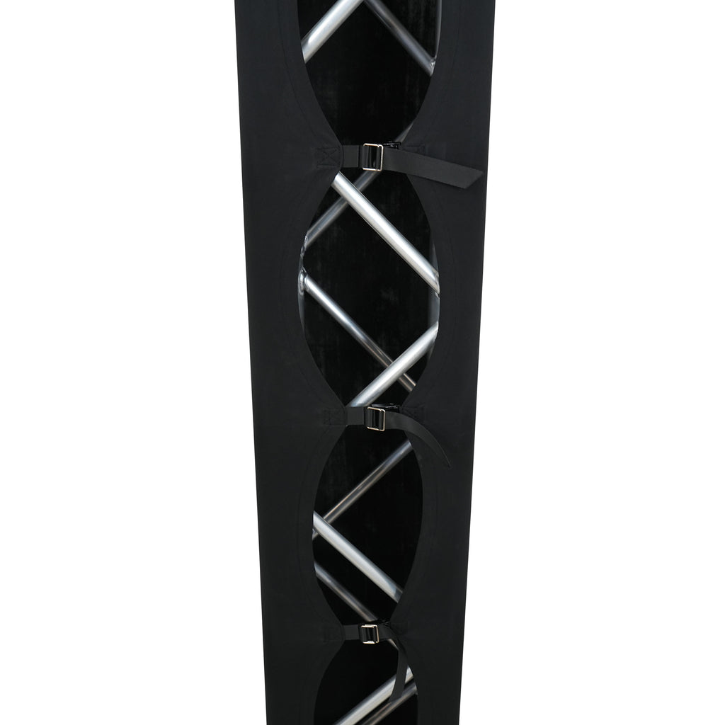 Set of 2 9.84 FT 3.00M Box Truss 3 Side Black Scrim Cover incl. Bag