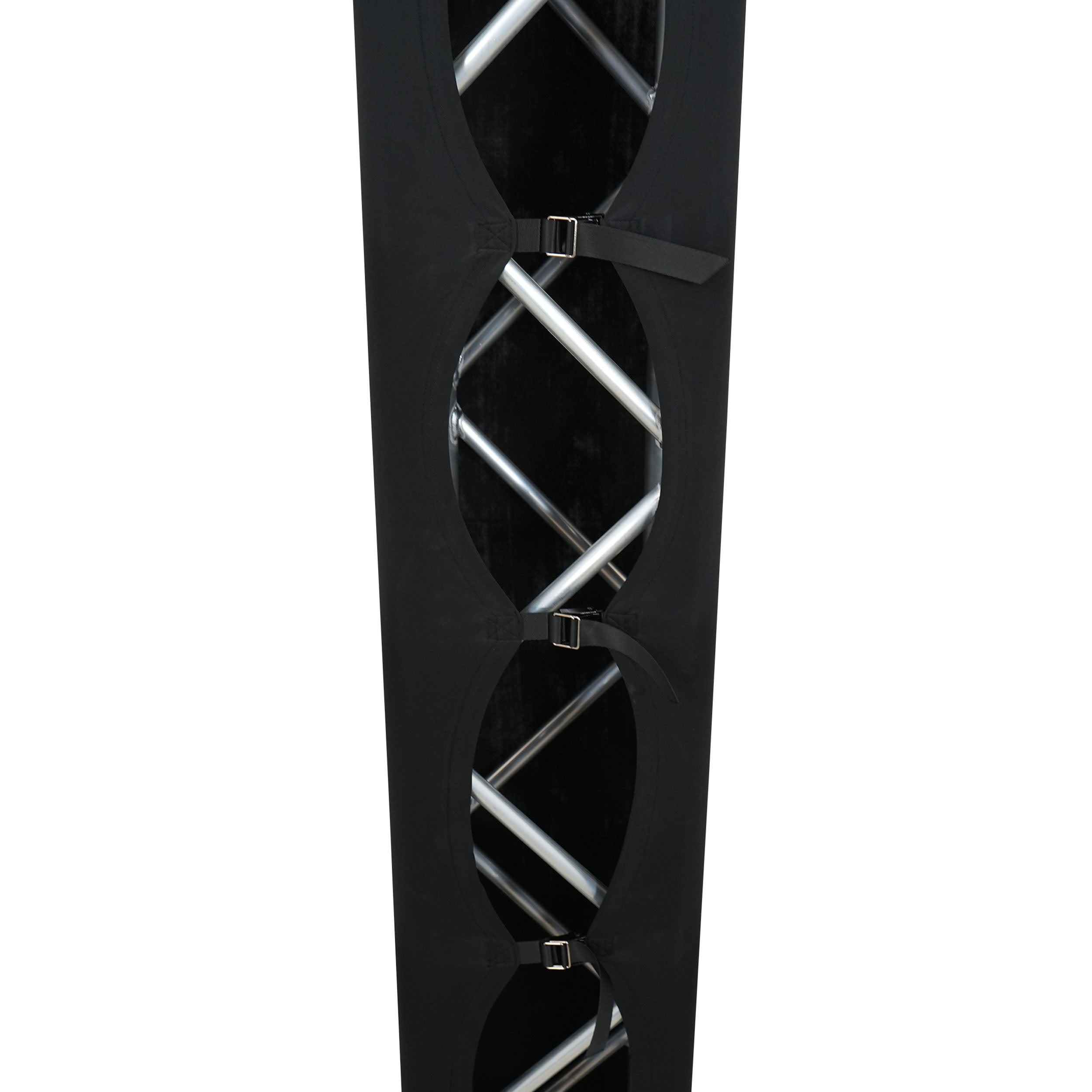 Pair 6.56 FT 2.00M Box Truss 3 Side Black Scrim Cover incl. Bag