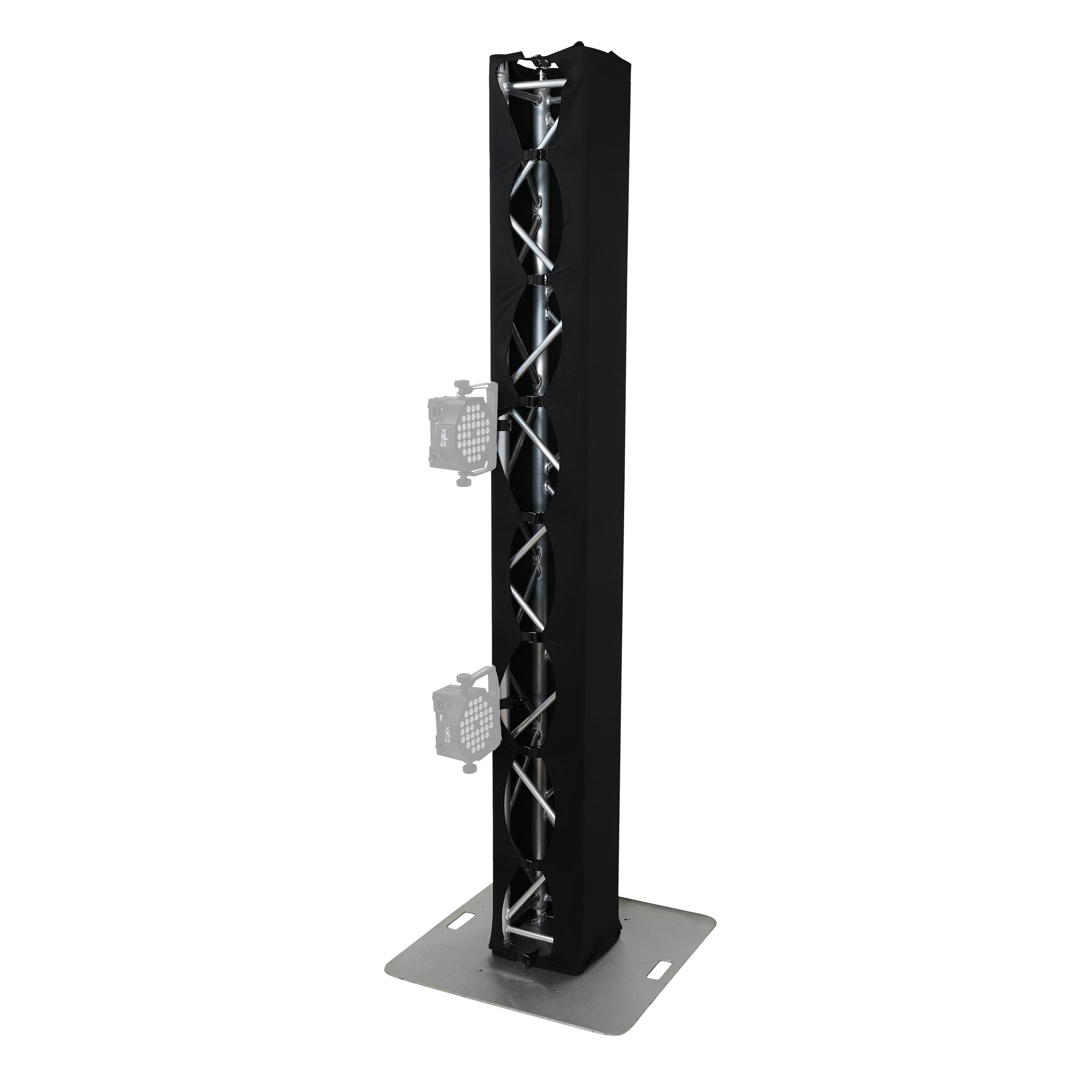 Pair 8.20 FT 2.50M Box Truss 3 Side Black Scrim Cover incl. Bag