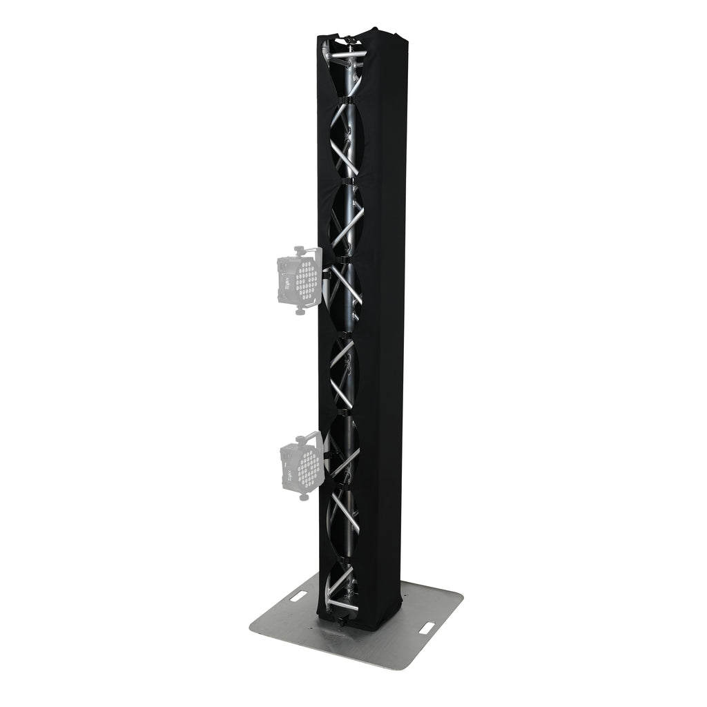 Pair 6.56 FT 2.00M Box Truss 3 Side Black Scrim Cover incl. Bag