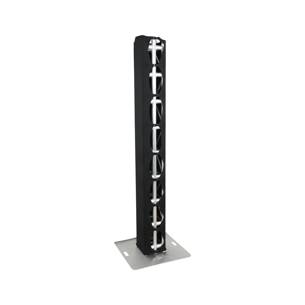 Pair 6.56 FT 2.00M Box Truss 3 Side Black Scrim Cover incl. Bag