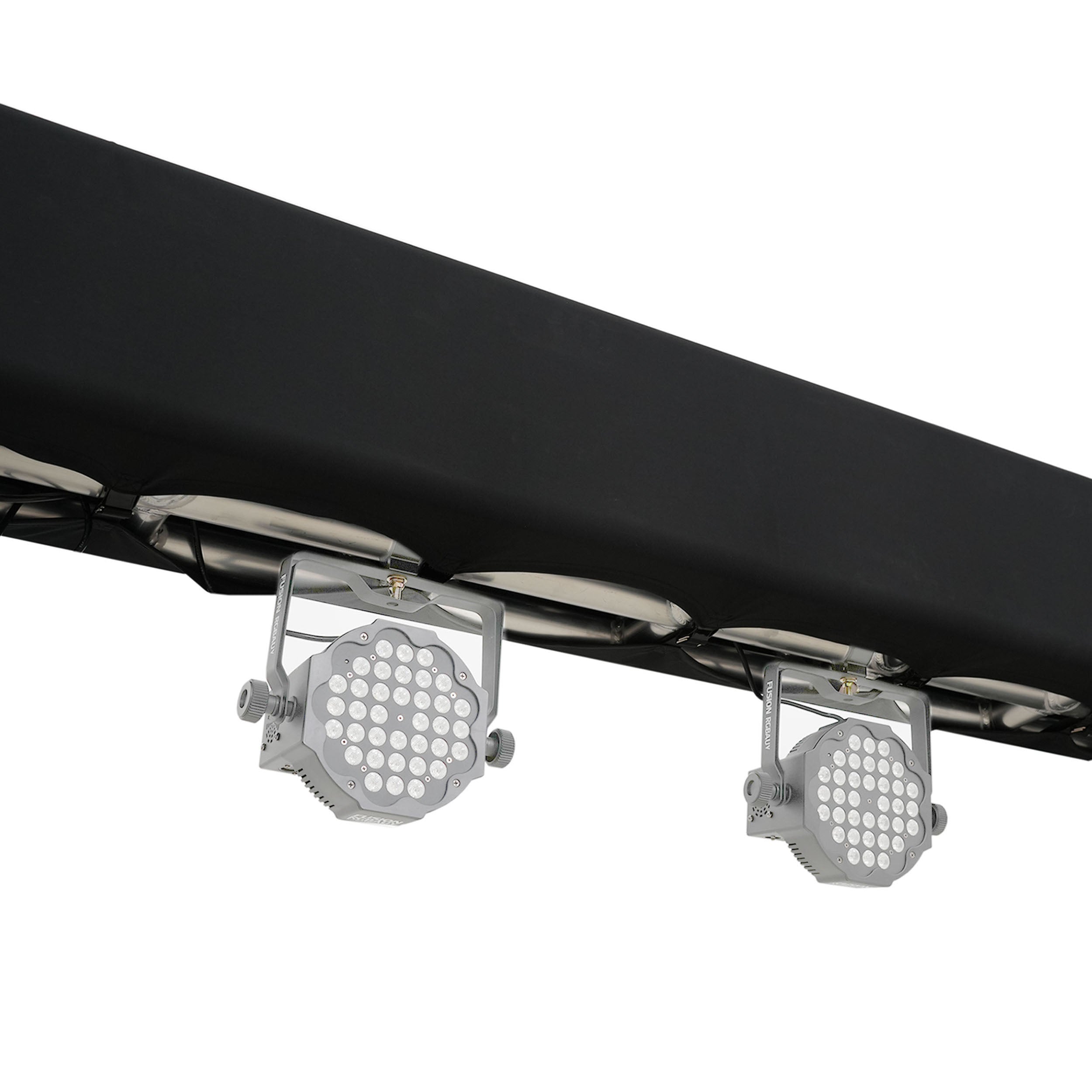 Pair 6.56 FT 2.00M Box Truss 3 Side Black Scrim Cover incl. Bag