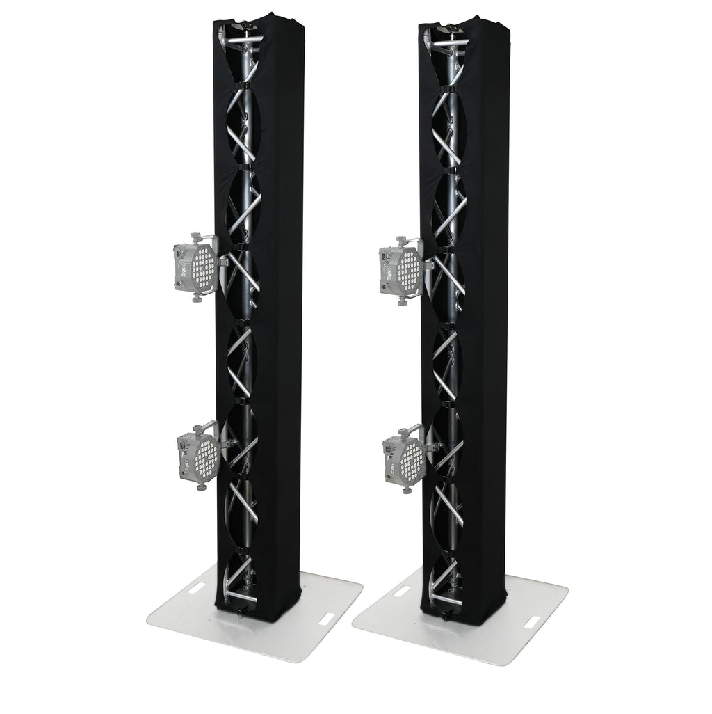 Pair 8.20 FT 2.50M Box Truss 3 Side Black Scrim Cover incl. Bag