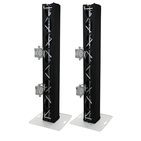 Set of 2 9.84 FT 3.00M Box Truss 3 Side Black Scrim Cover incl. Bag