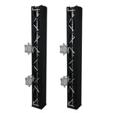Pair 6.56 FT 2.00M Box Truss 3 Side Black Scrim Cover incl. Bag