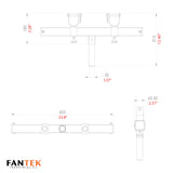 FANTEK Universal Trusss Bracket Adjustable T-Adapter for all Top Load Center Lifting Towers Black